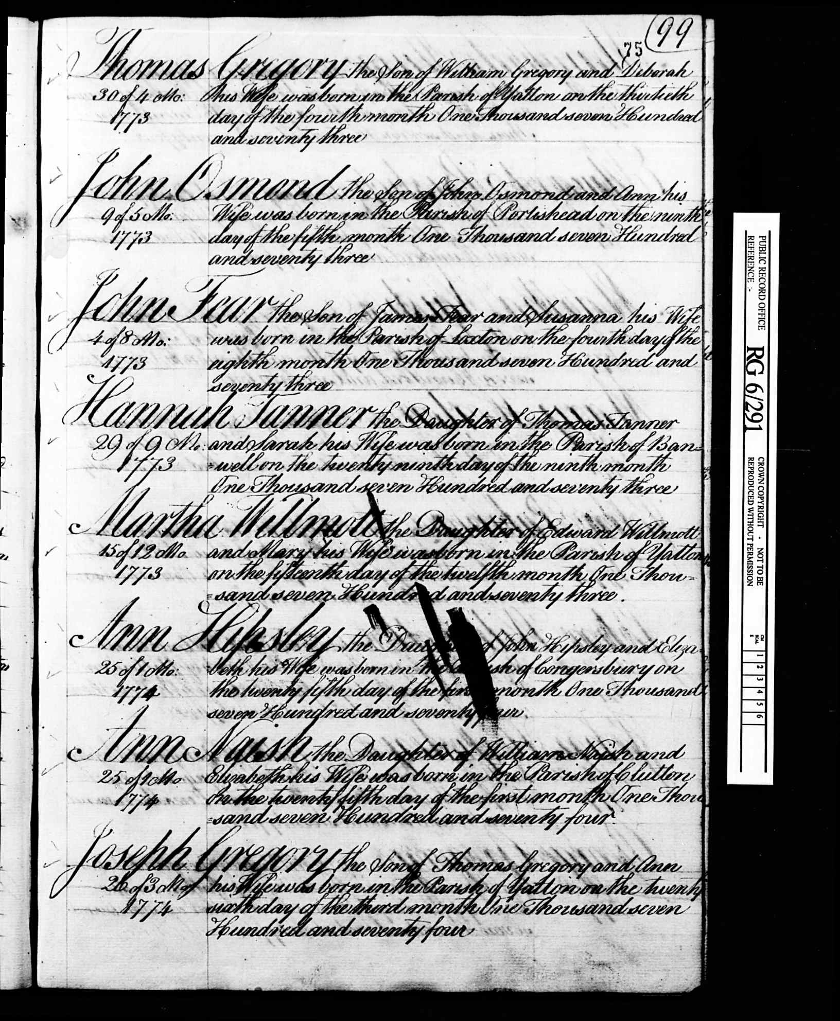England & Wales, Quaker Birth, Marriage, and Death Registers, 1578-1837